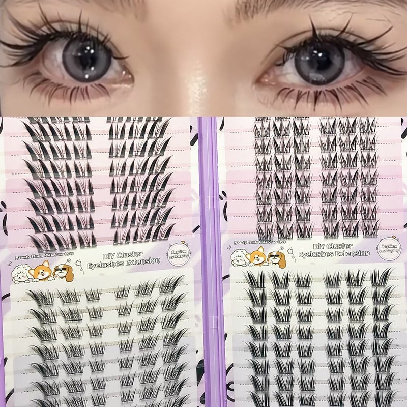 False Eyelashes Book – Large Capacity Single Cluster Segmented Hair, 11-13mm - Image 1